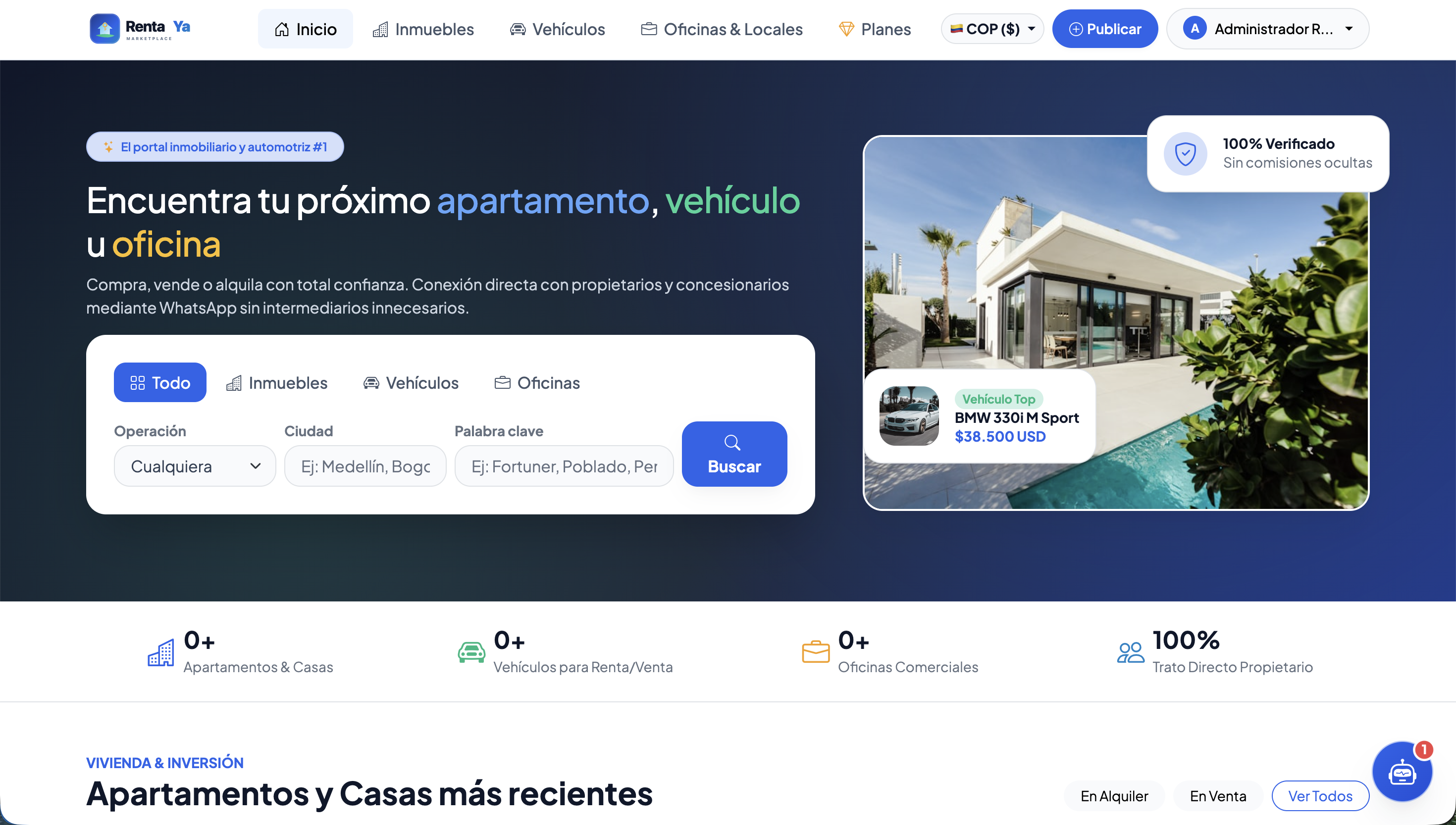Portal Web Inmobiliario & Automotriz