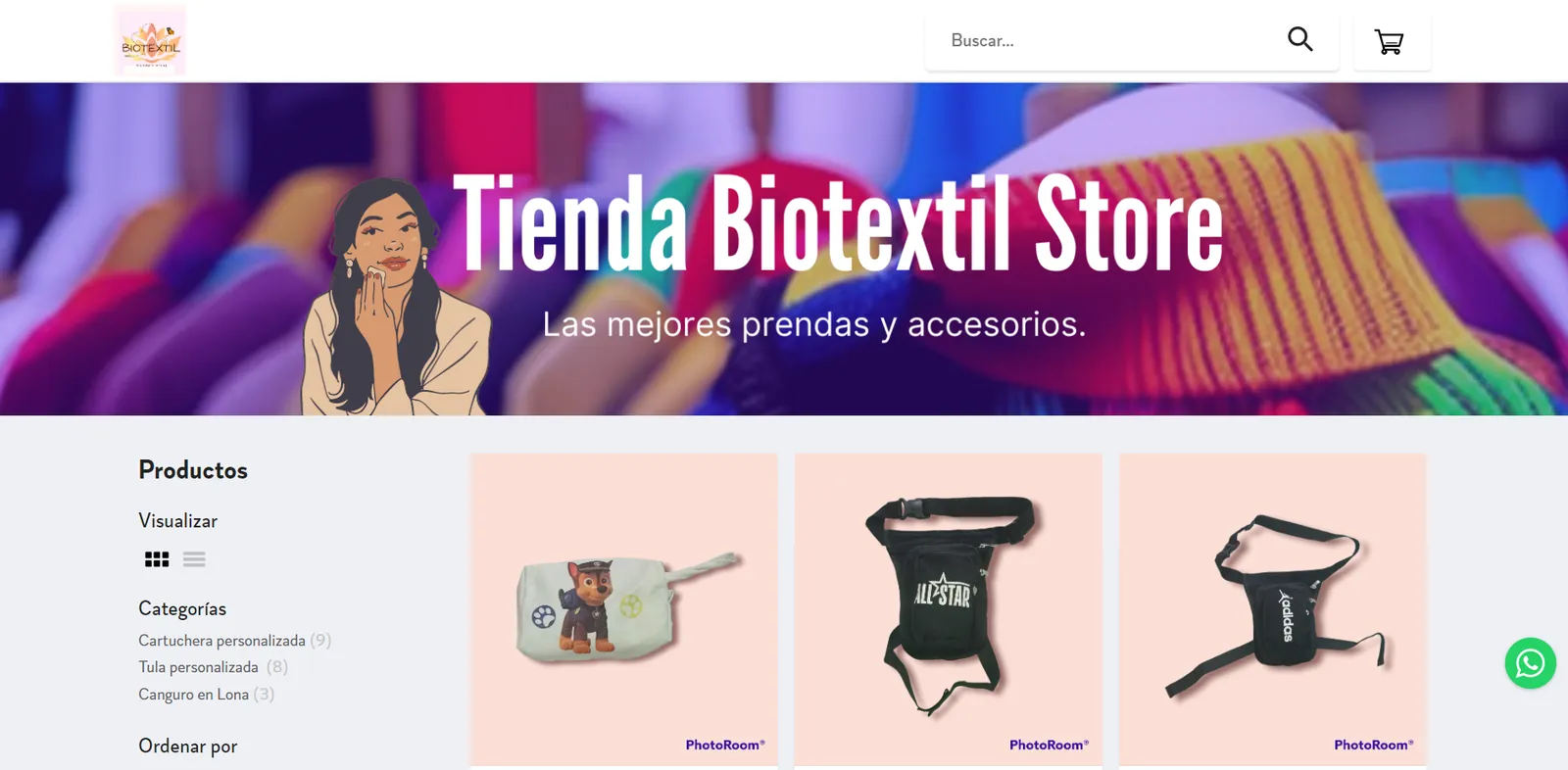 Tienda Virtual — Microempresa Textil