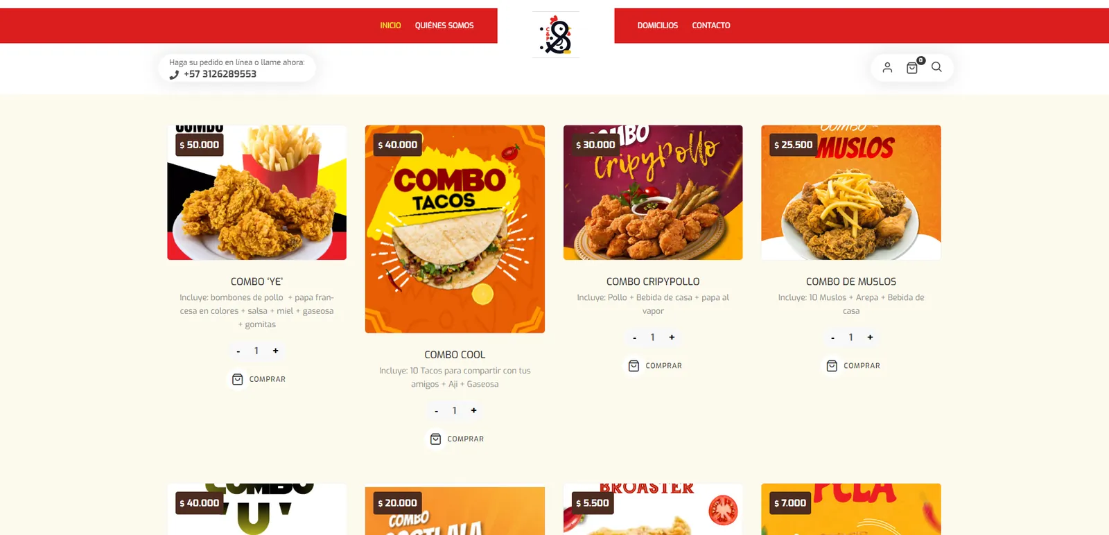 Tienda Virtual — Restaurante Local